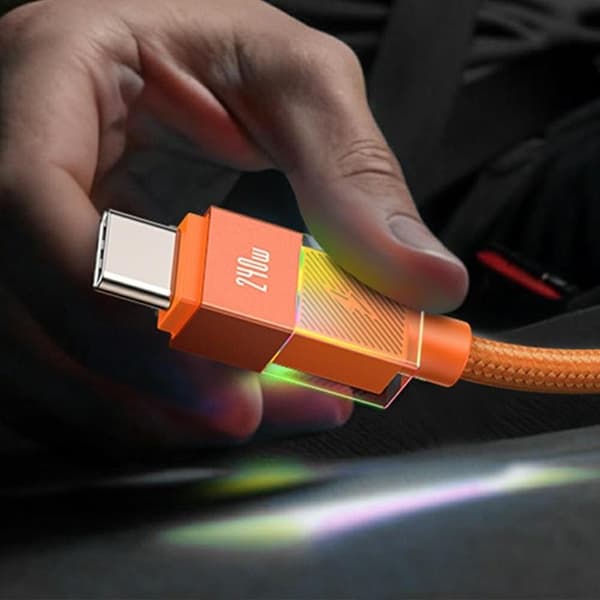 USAMS USB-C–USB-C 240W -kaapeli 1.2m SJ777 - Tarnish