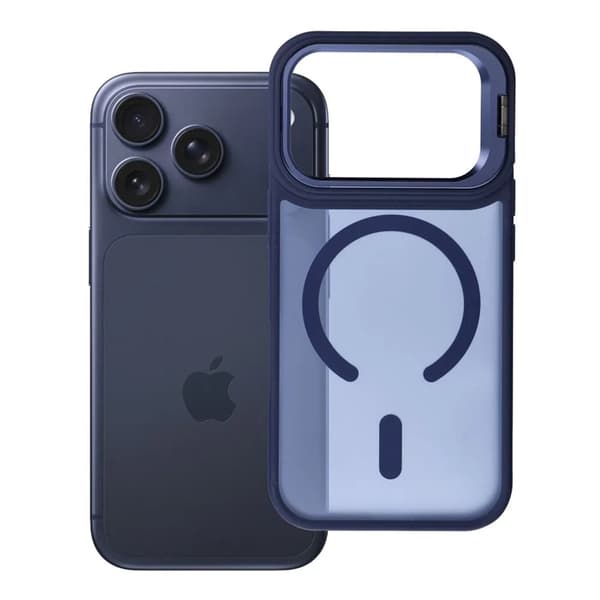 Forcell Mobilskal För iPhone 17 Pro Magsafe Shadow Stand - Marinblå