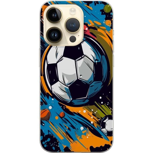 Telefontaske til Apple iPhone 14 Pro med fodbolde