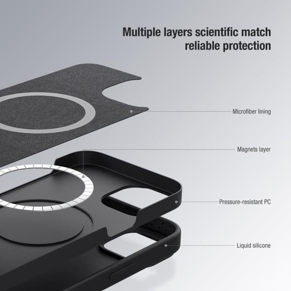 Nillkin iPhone 14 Plus Etui Magsafe Magnetisk - Blå