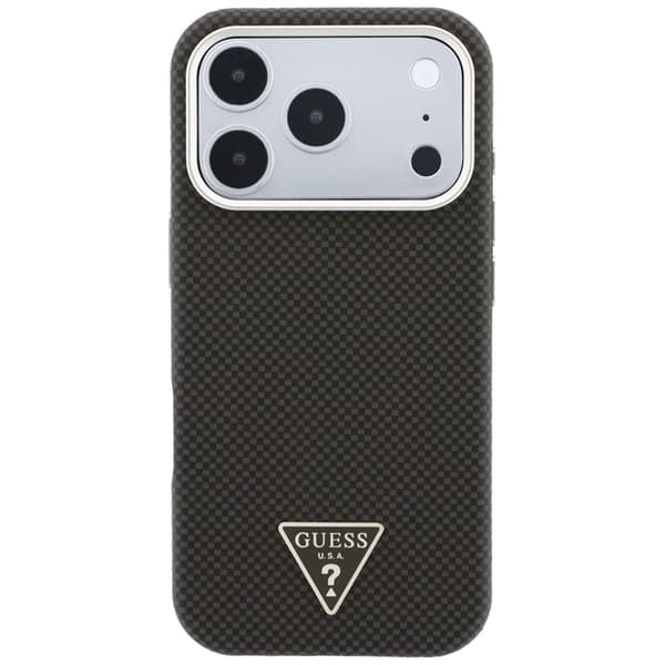 Guess Mobilskal För iPhone 18 Pro Max/17 Pro Max Magsafe Kevlar Triangle Logo