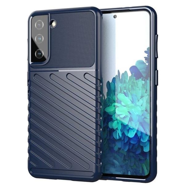 Thunder Flexibel Armored Skal Galaxy S22 Plus - Blå