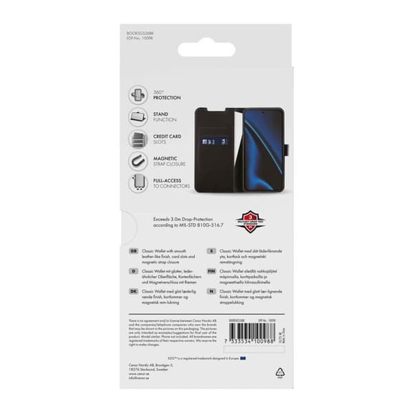 X2O Classic Wallet Pung Etui Samsung Galaxy S26+ Sort