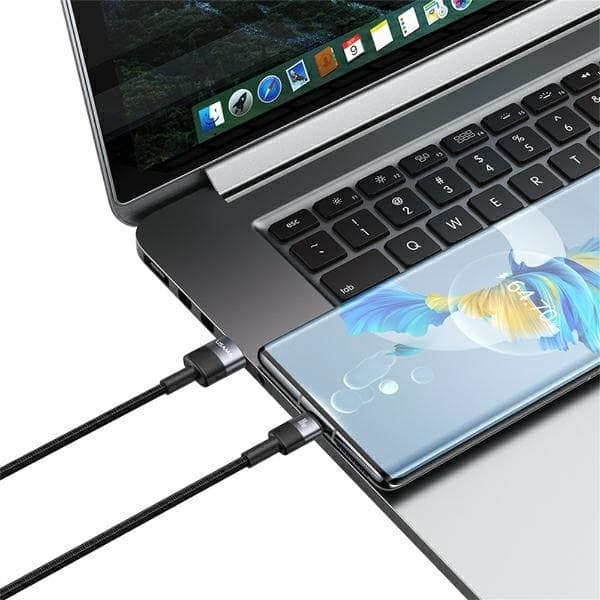 USAMS SET Kabel USB — USB-C 3A 1.2m (US-SJ718) - Stålgrå