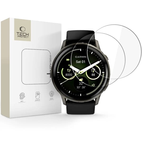 Tech-Protect [2-Pack] Näytönsuoja Garmin Watch Venu 4 (45mm) Hydro Flex
