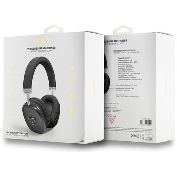 Guess Over-Ear Hörlurar Bluetooth 5.3 Metallic Triangle Logo