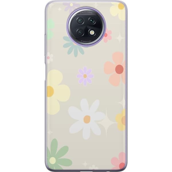 Mobilskal till Xiaomi Redmi Note 9T med fejdande blommor