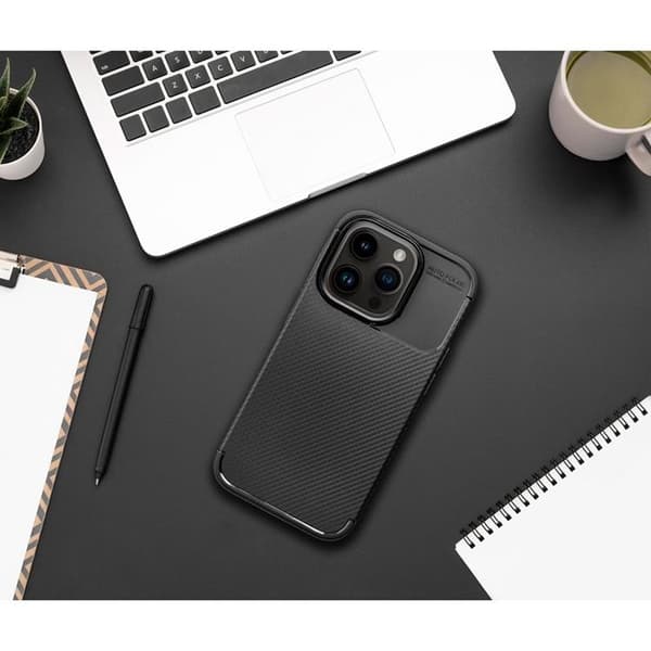 Telefontaske til iPhone 15 Pro Max Carbon Premium - Sort