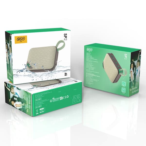 QCY Bluetooth Högtalare SP2 med RGB Backlight - Grå/Grön
