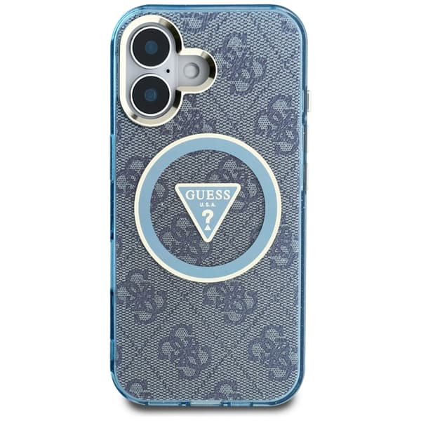 Guess iPhone 16 Magsafe Glitter Telefontaske - Blå