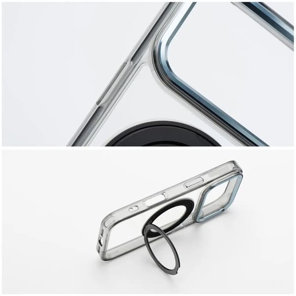 Mobilskal Magafe iPhone 17 Pro Frame Circle med Stand - Svart