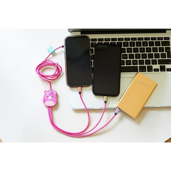 SQUISH Laddningskabel 1,2m Lola 3in1 USB-C/Micro/Lightning