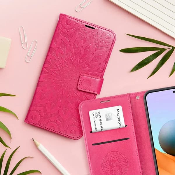 Xiaomi Redmi Note 14 Plånboksfodral Mezzo - Mandala Magenta