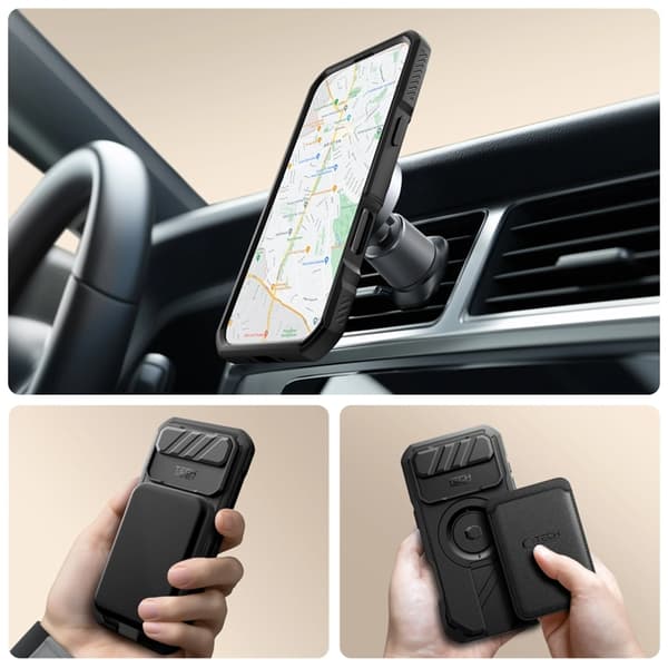 Tech-Protect Telefontaske til iPhone Air Magsafe Kevlar - Sort