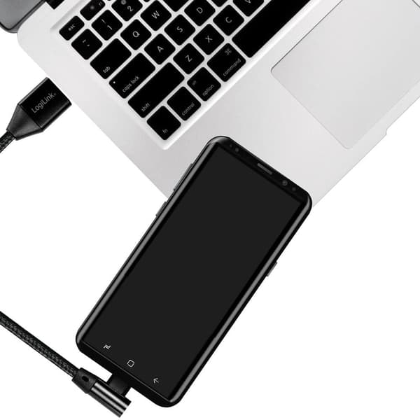LogiLink USB-C till USB-A kabel Vinklad 2.0 Max 3A 1m