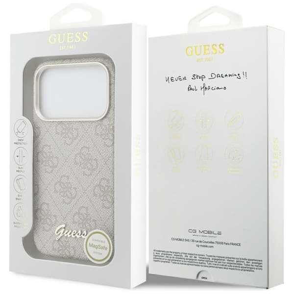 Guess  Mobilskal För iPhone 17 Pro Max MagSafe 4G Script - Rosa