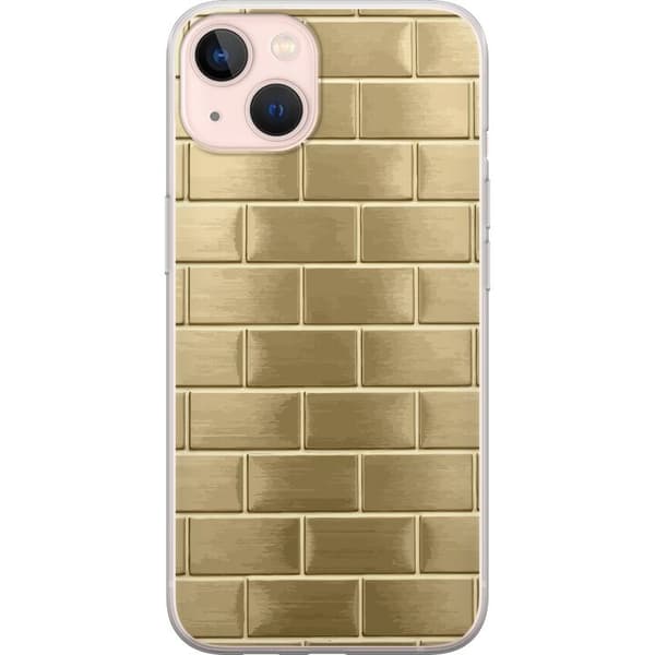 Telefontaske til Apple iPhone 13 mini med gyldne mursten