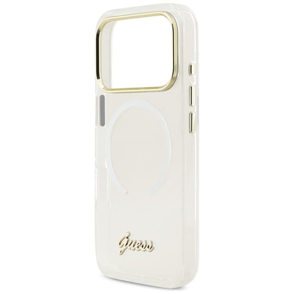 Guess Mobilskal För iPhone Air MagSafe IML Gradient Script Metal - Vit