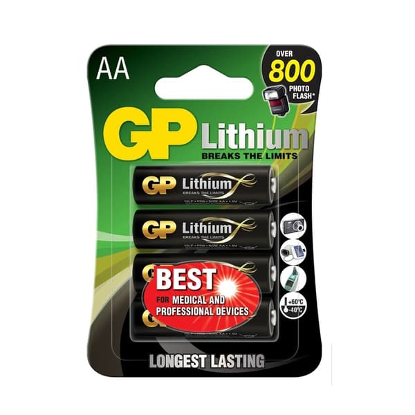 GP Batteri Lithium AA 1,5V 4-pak