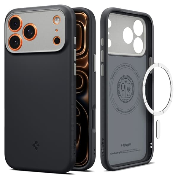 Spigen Telefontaske til iPhone 17 Pro Max Magsafe Nano Pop - Sort Sesane
