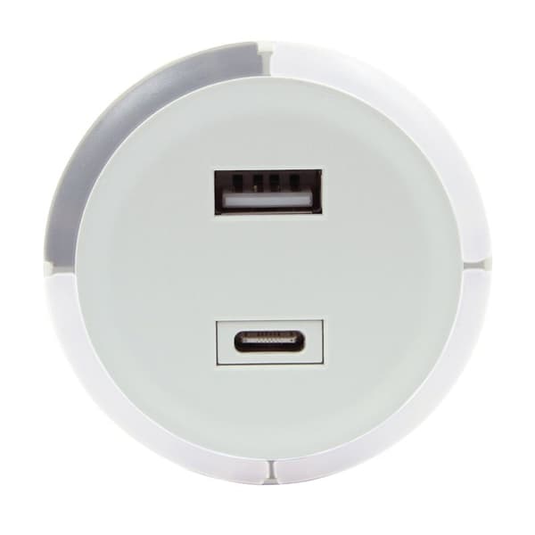 CAPIDI Sikkerhedstimer USB A+C 1-4 3.4A Hvid