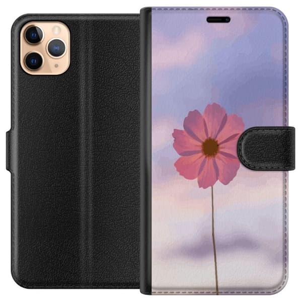 Pung Taske til Apple iPhone 11 Pro Max med Lyserød Blomst