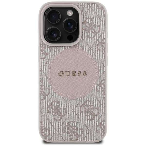 Guess Mobilskal till iPhone 16 Pro MagSafe 4G Circle - Rosa