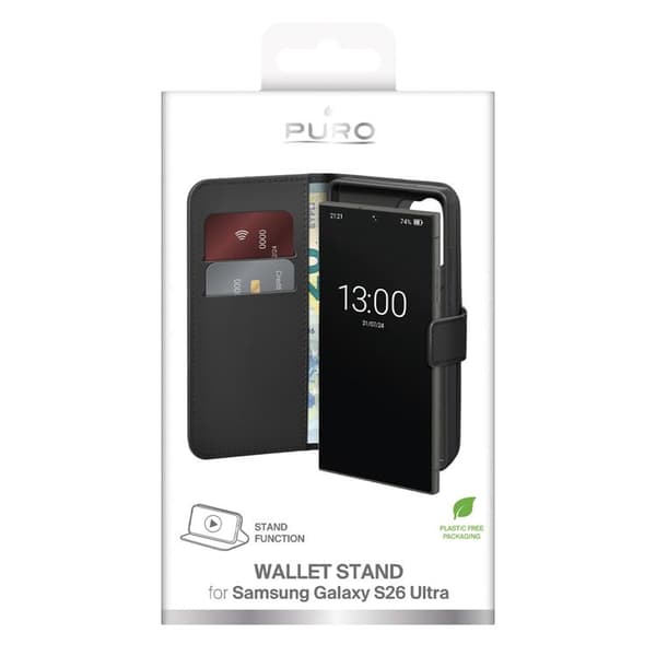 Puro Pungcover til Galaxy S26 Ultra Eco-læder - Sort