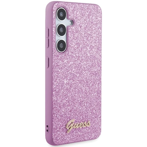 Guess Galaxy S24 Plus Glitter Script - Lila