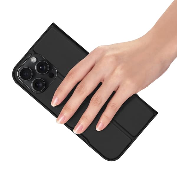 DUX DUCIS Skin Pro iPhone 16 Pro Pung Taske PU Læder - Sort