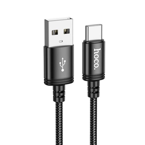 HOCO USB-A–USB-C-kaapeli 3A 2m X89 – Musta