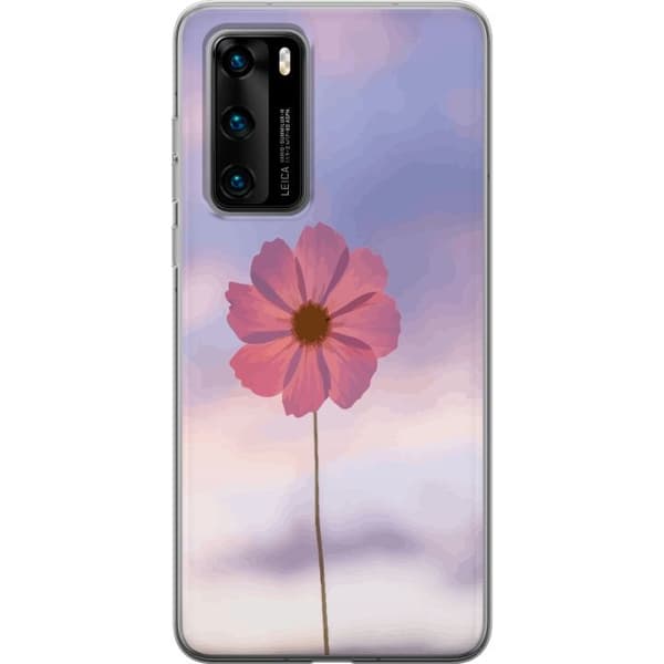 Mobilskal till Huawei P40 med Rosa blomma
