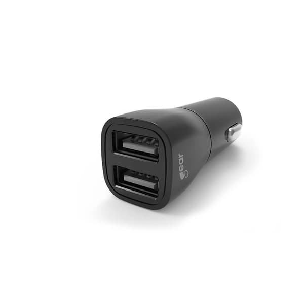 GEAR - Laturi 12/24V 2xUSB-A 3.4A Musta