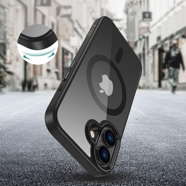 Tech-Protect Telefontaske til iPhone 16 Magsafe Magmat - Sort/Klar