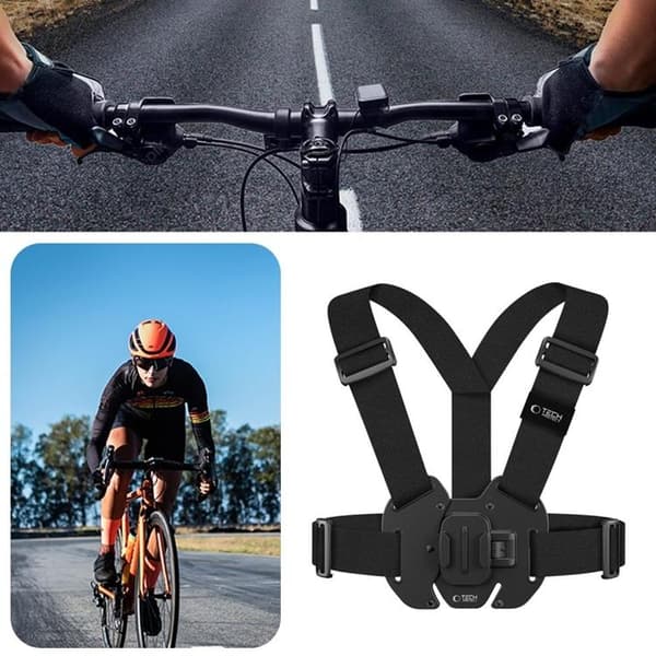 Tech-Protect Bröstfäste GoPro/DJI - Svart