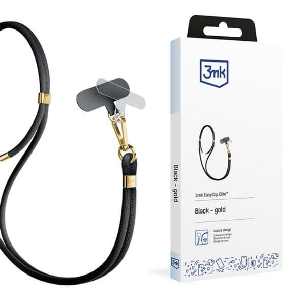 3mk Mobil Lanyard Easyclip - Guld