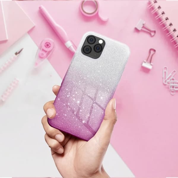 Mobilskal till iPhone 17 Shining - Transparent/Rosa