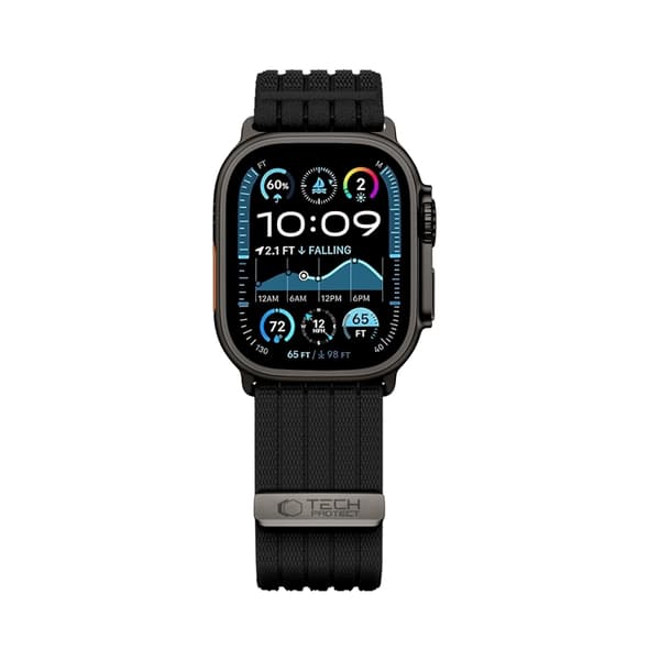 Tech-Protect Apple Watch (44/45/46/49mm) Rem Nylon - Sort
