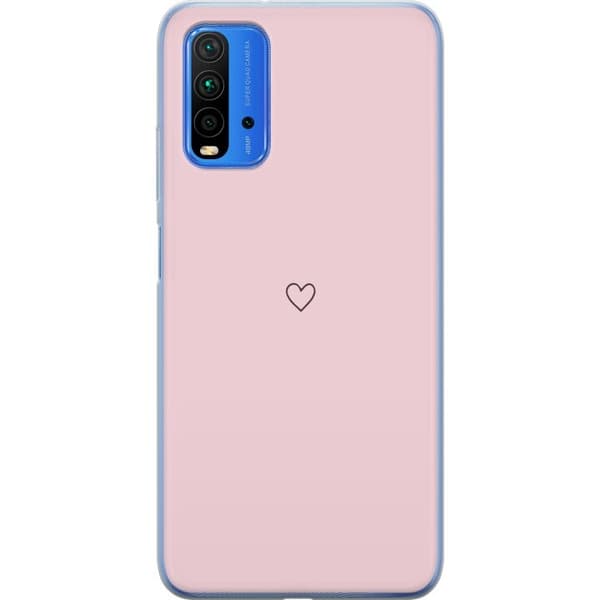 Telefontaske til Xiaomi Redmi Note 9 4G med lille hjerte