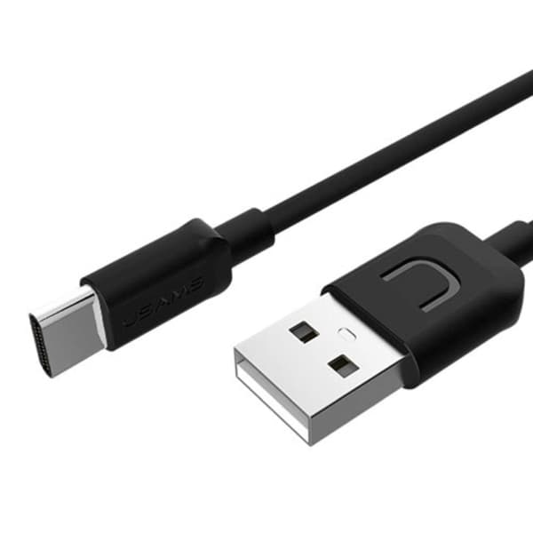 USAMS U-Turn USB-C -kaapeli 1 m TCUSBXD01 - Musta