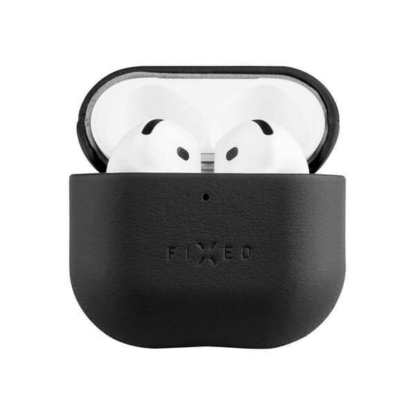 FIXED Ægte læderetui til Airpods 4/4 ANC Sort