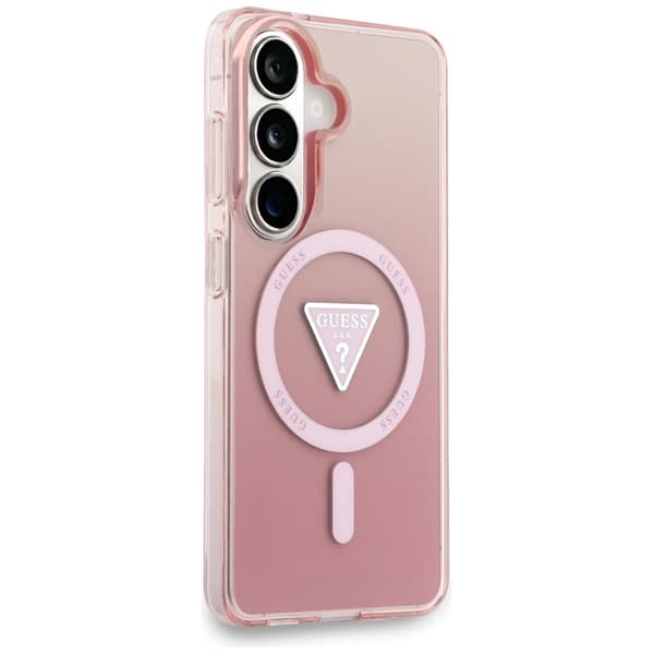 Guess Mobilskal För Galaxy S26 MagSafe IML Gradient Triangle - Rosa