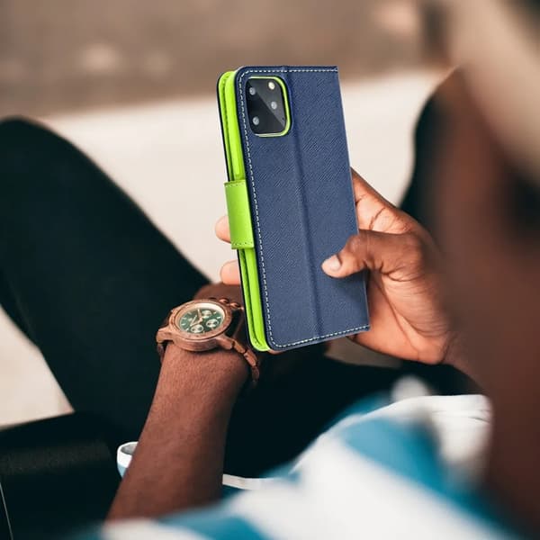 Xiaomi Redmi Note 14 5G Plånboksfodral Fancy - Navy/Lime