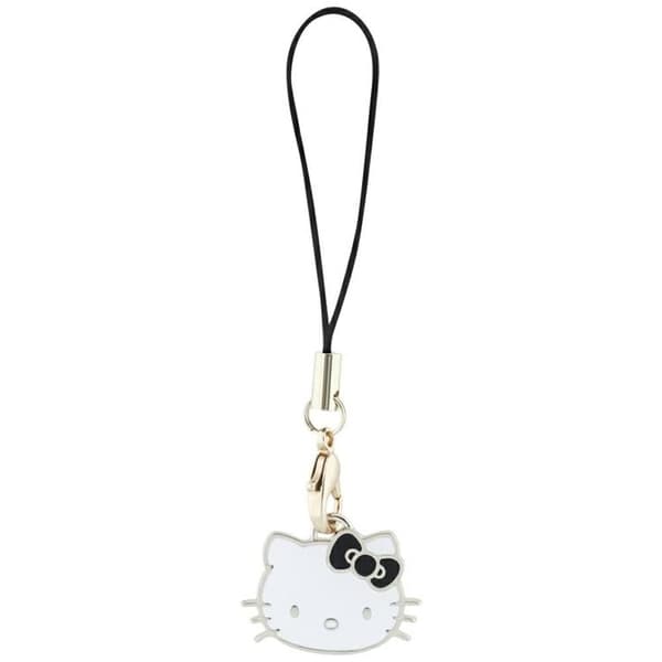Hello Kitty Hængende Telefonrem Charm Kitty Head - Sort