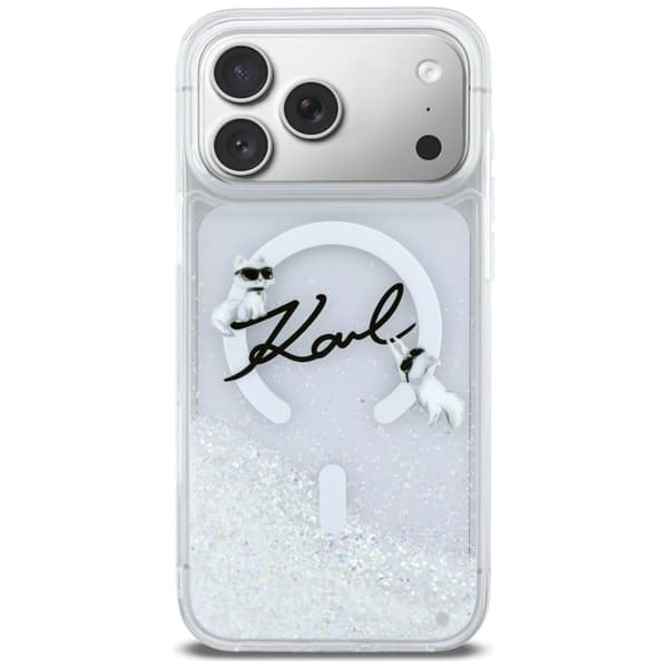 Karl Lagerfeld iPhone 17 Pro Mobilskal Magsafe Liquid Glitter