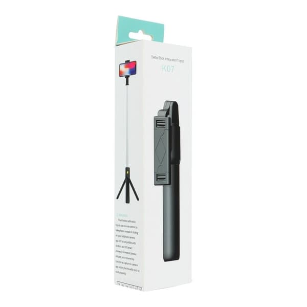 Combo Bluetooth Selfiestick med Stativ - Svart