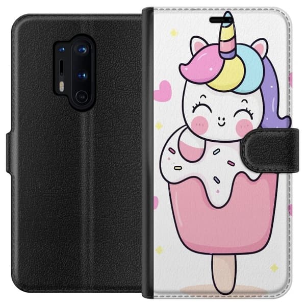 Plånboksfodral till OnePlus 8 Pro med Glad enhörning