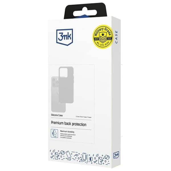 3MK Telefontaske til Galaxy S25 Edge Silikone - Sort