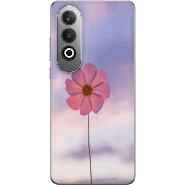 Telefontaske til OnePlus Nord CE4 med lyserød blomst