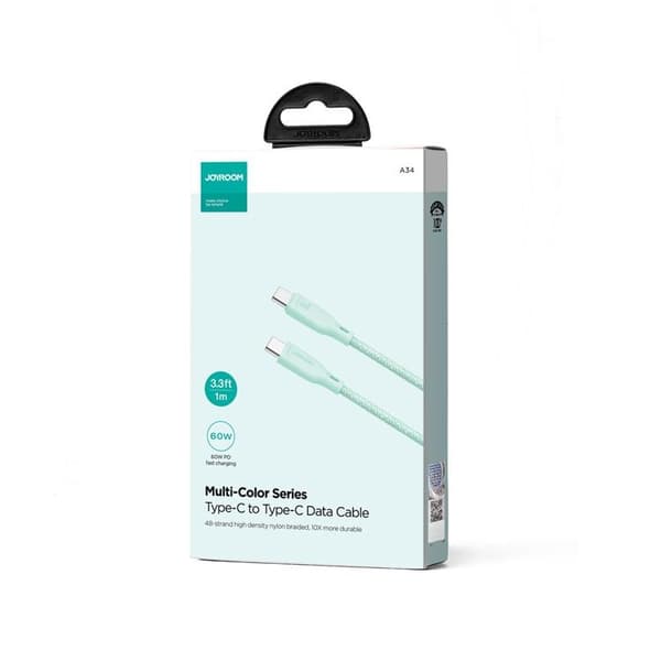 Joyroom USB-C til USB-C Kabel 60W 1m Multi-farve - Grøn